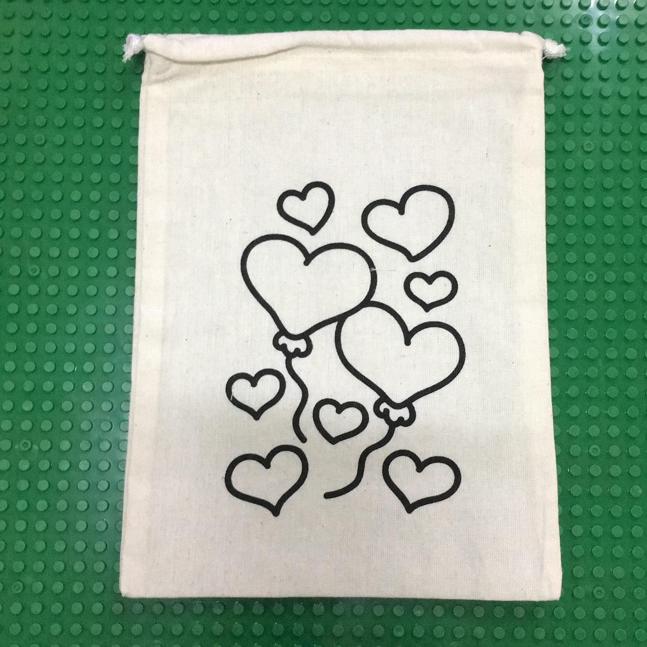 ถุงผ้าระบายสี หัวใจ 5 - Eco Bag heart 5