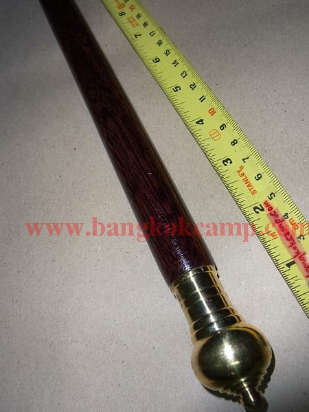 ไม้มงคลหายาก... ไม้ตะพด(ไม้แก่นมะขาม) หัว+ท้ายทองเหลือง ลายไม้สวย