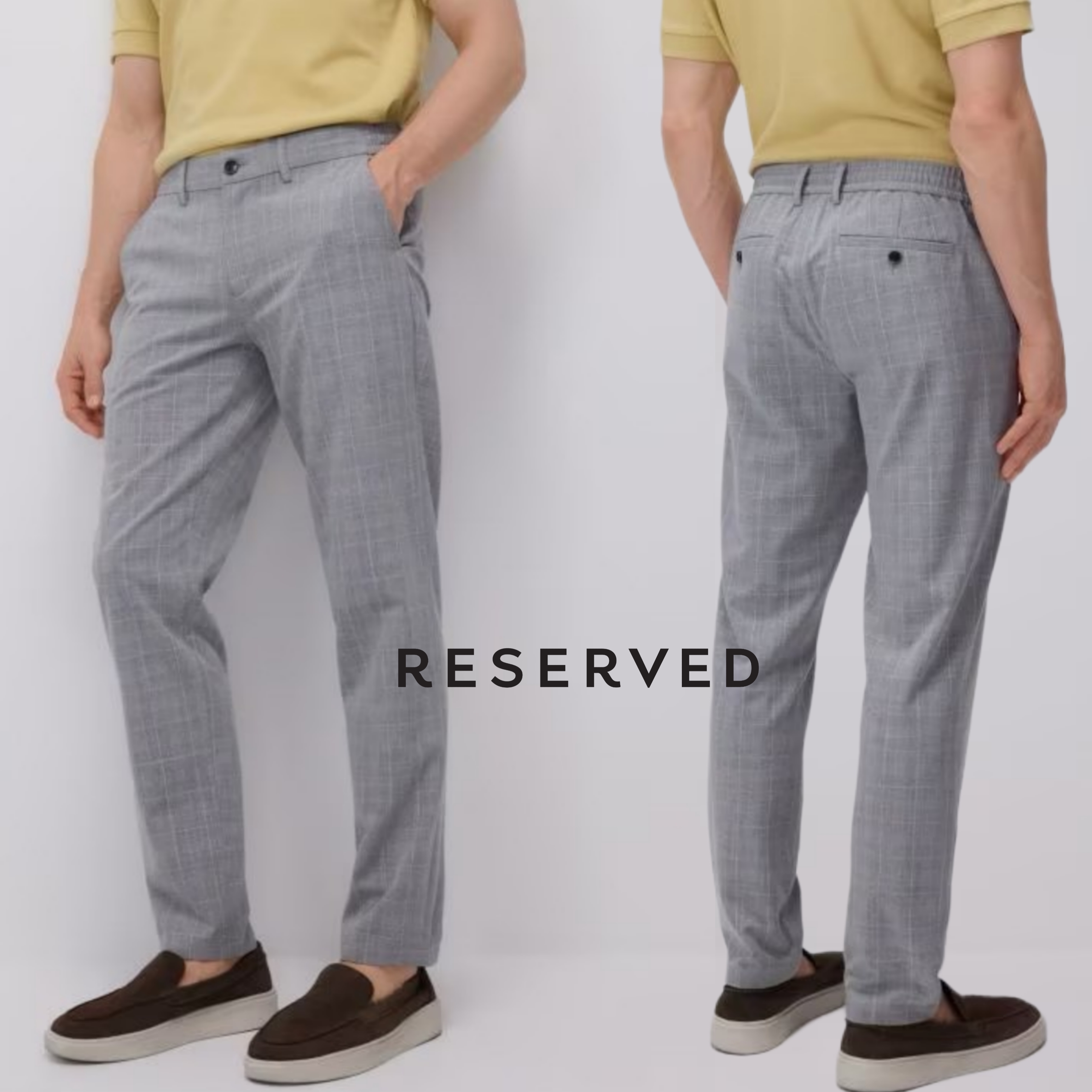 Reserved Viscose blend chino slim trousers