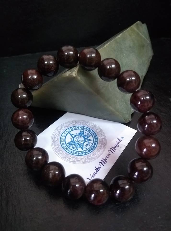 ข้อมือหินโกเมนและอเมทิสต์ Garnet & Amethyst Stone Bracelet