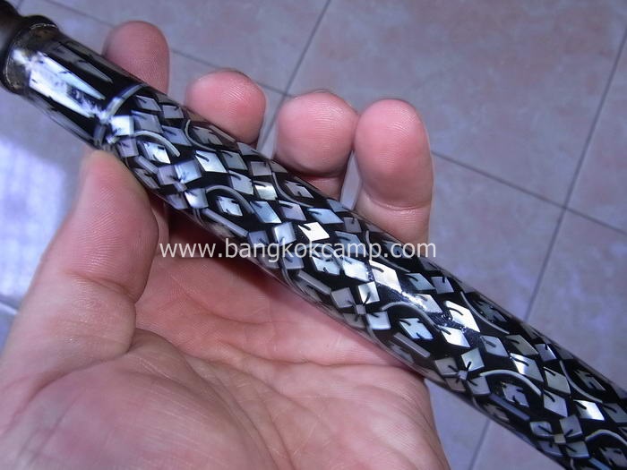 ไม้ครู หรือไม้ถือประดับมุข หัวฤาษีนารอด ท้ายพญานาค