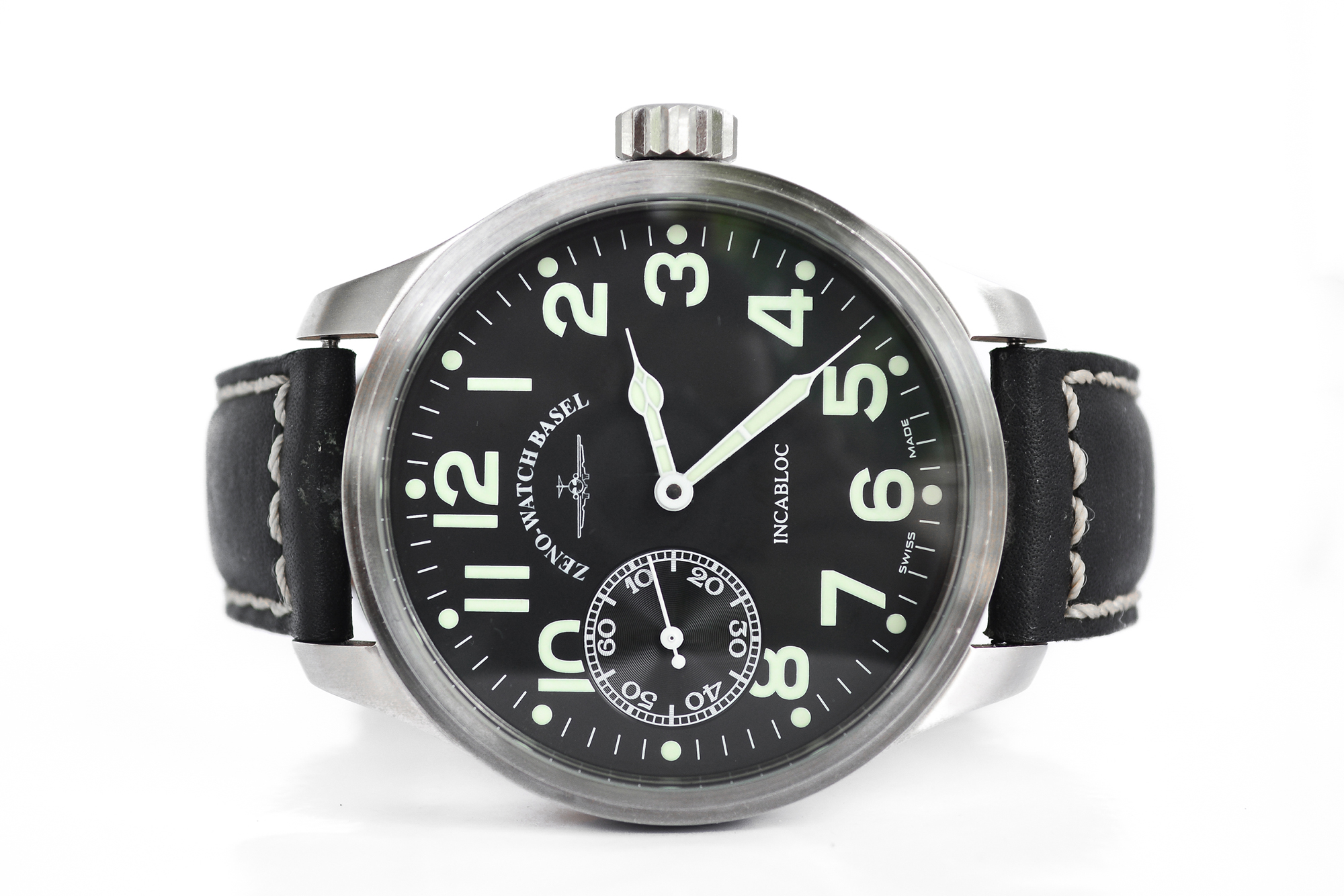 Zeno-watch basel Incabloc Oversized Pilot ไขลาน 2เข็มครึ่ง (Sold)
