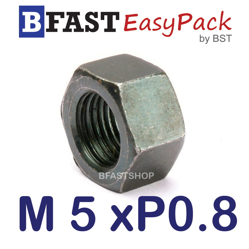 หัวน็อตมิลดำ M5 x P0.8 ขอบ 8 mm. หนา 4.5 mm. (30 ตัว/ถุง)