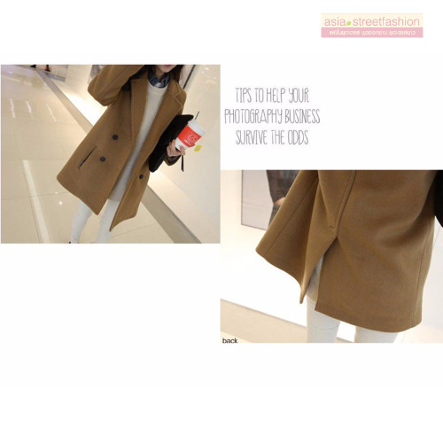 S-4XL เสื้อโค้ทกันหนาว สไตล์เกาหลี ทรงเรียบง่าย ทรงยาว ดูดี ผ้าวูลผสมบุซับในกันลม จะใส่คลุม หรือใส่เป็นโค้ทก้สวยเก๋ พร้อมส่งจ้า น้ำตาล XL