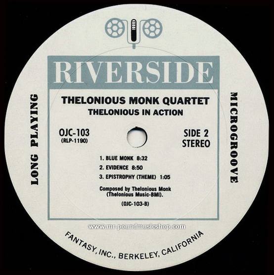 Thelonious Monk Quartet With Johnny Griffin - Thelonious In Action