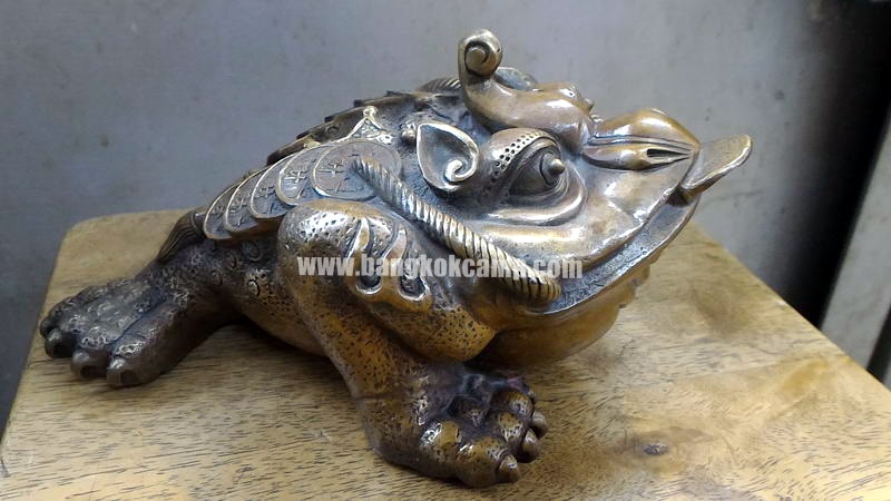 คางคกสามขาคาบเหรียญ (กิมเซียมซู) คางคก3ขาทองเหลือง