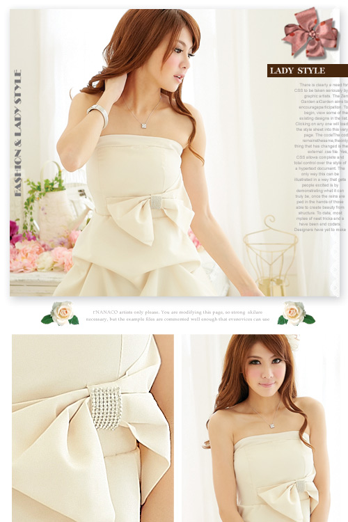 dress ชุดเดรสแฟชั่นใส่ออกงาน ผ้าซาติน สีแอพพริคอท สม๊อคช่วงอก น่ารัก ใส่ไปงานแต่งงาน สวยมากๆ ค่ะ Asia Street Fashion