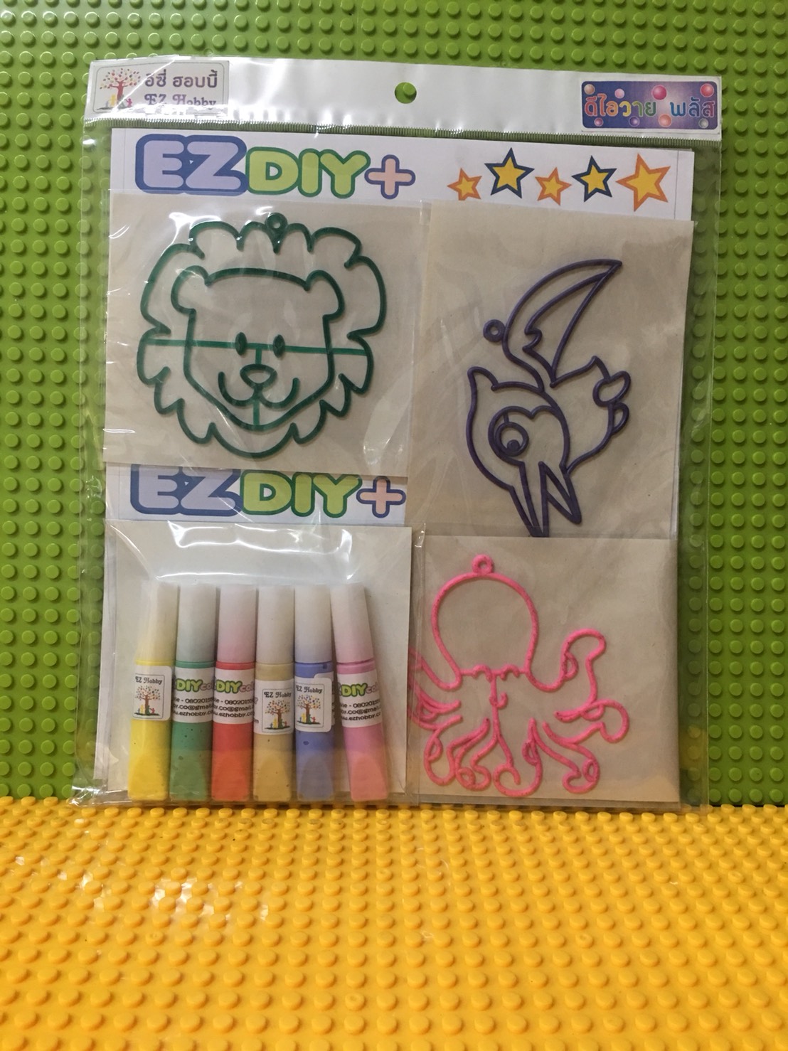 018 หยอดสี / บีบสี ติดกระจก - suncatcher / glass deco (EZ DIY+)