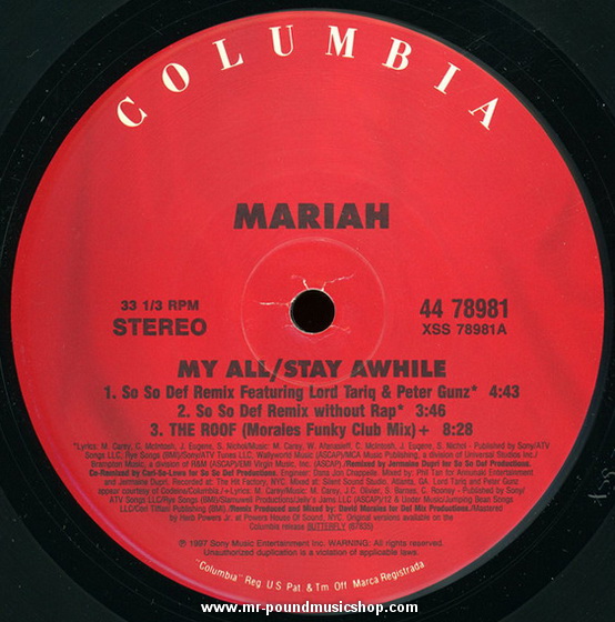 Mariah - My All / Stay Awhile