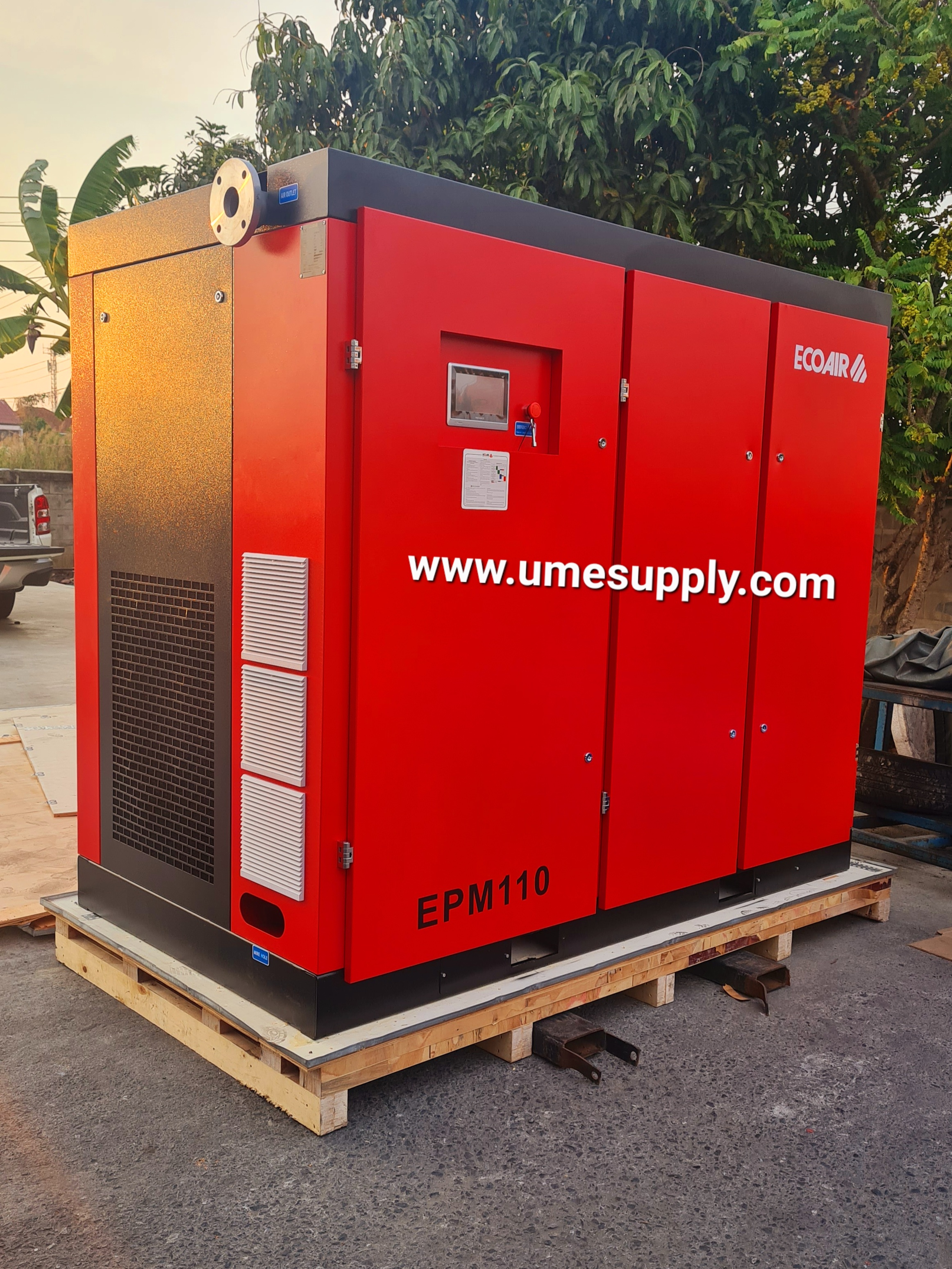 "ECOAIR" EPM " VSD 150 HP. SCREW AIR COMPRESSOR. คอมเพรสเซอร์แบบสกรู
