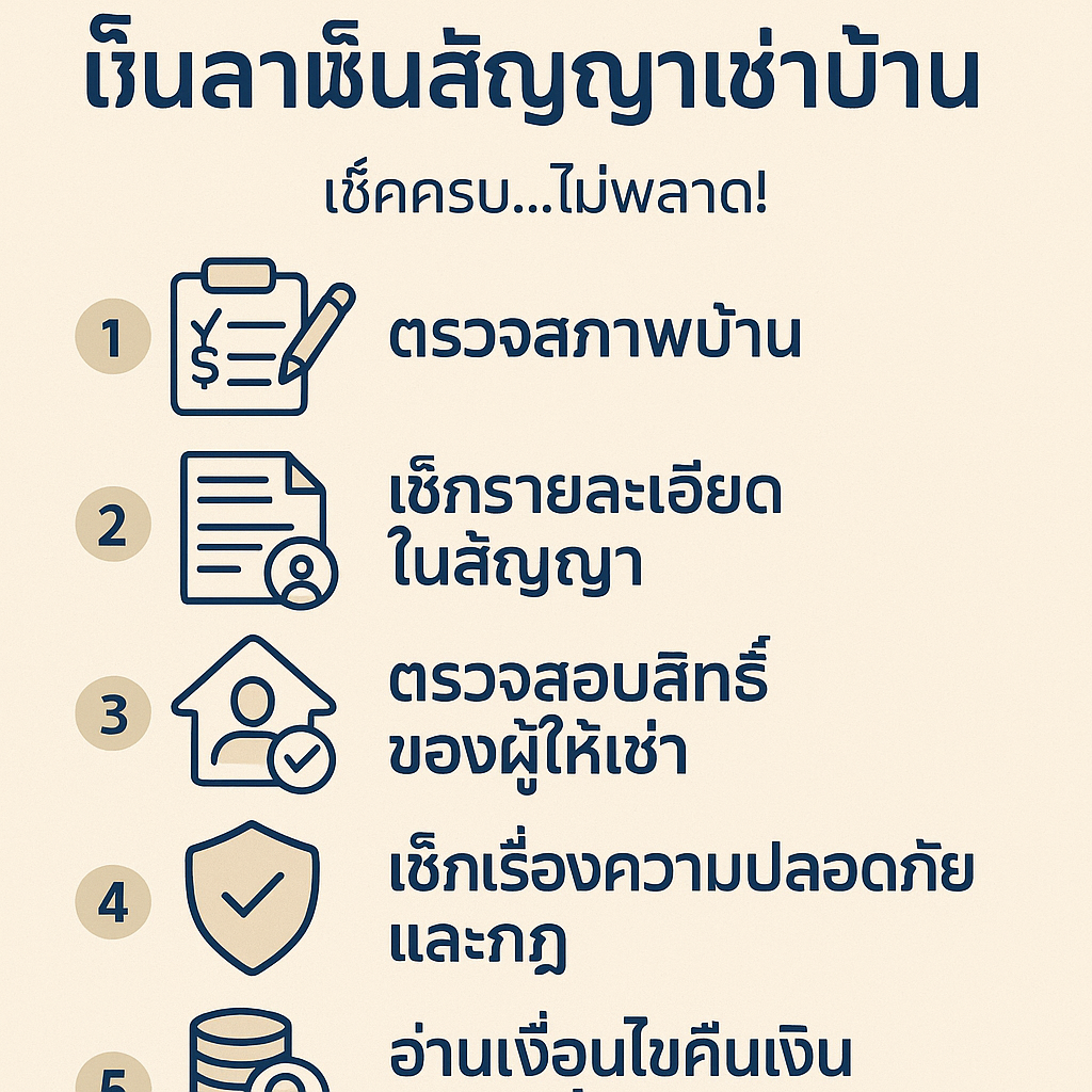 สิ่งที่ต้องตรวจให้ดีก่อนเซ็นสัญญาเช่าบ้าน เช็คครบ…ไม่พลาด!