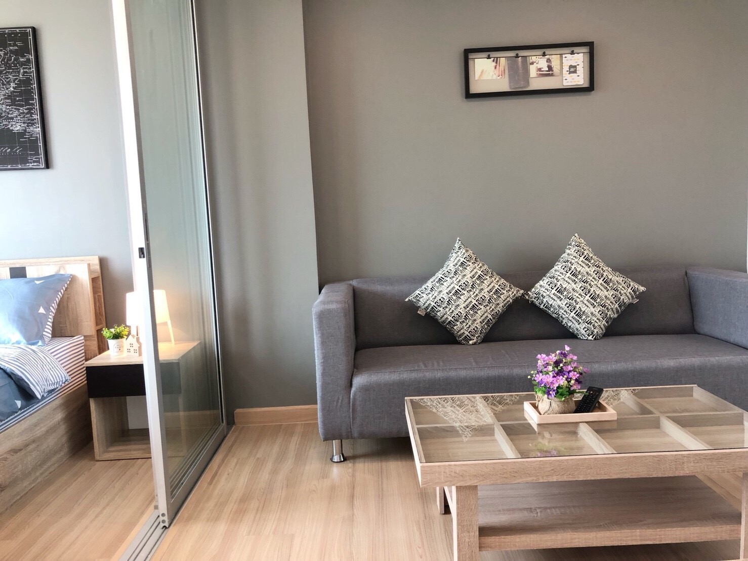 ให้เช่า Condo The Niche id Serithai คอนโด เดอะนิช ไอดี เสรีไทย 1 ห้องนอน 1 ห้องน้ำ ตึก B ชั้น 4 วิวเมือง