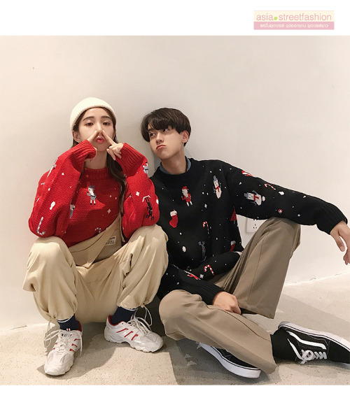 Sweater เสื้อสเวทเตอร์ไหมพรม ใส่เป็นคู่หรือใส่เดี่ยวๆ ก็น่ารัก งานดีมากๆๆ ไหมพรมหนาเนื้อนุ่มสุดๆ ราคาสูงหน่อยแต่คุ้มราคาจ้า