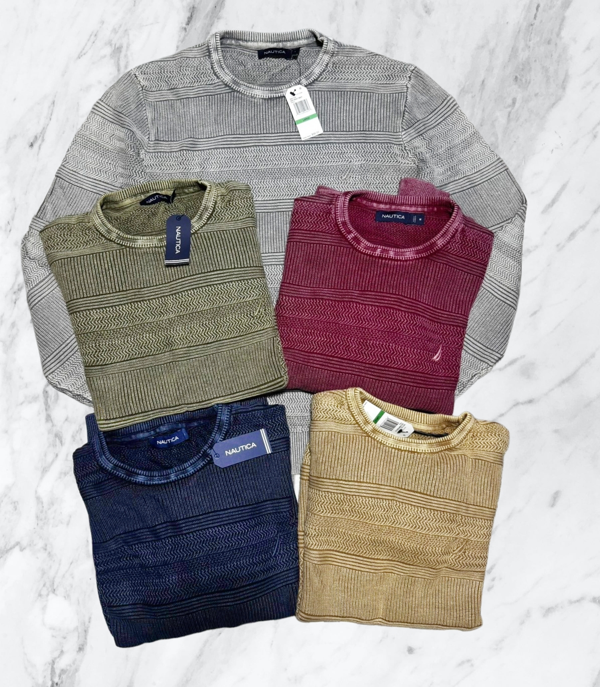 Nautica Stonewashed Crewneck Sweater