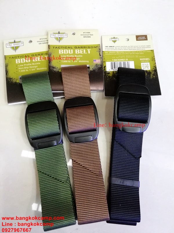 เข็มขัด TAC SHIELD TACTICAL BDU BELTS UNIVERSAL SIZE (เขียว)