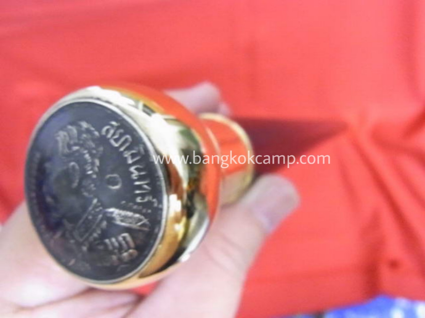 ไม้ตะพด (แบบที่ 9) ตะพดถือ หรือไม้ตะพดสั้น หรือไม้ครู หัวเหรียญ ร.5