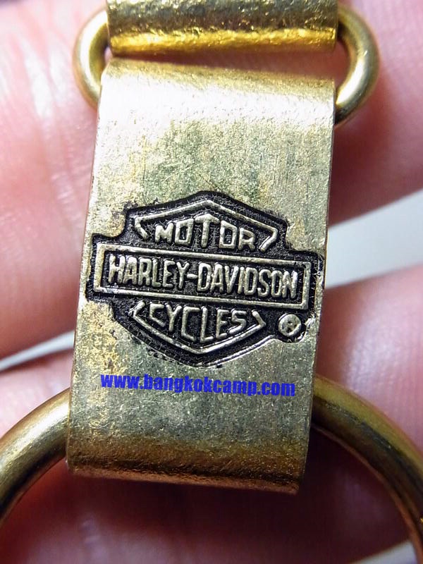 พวงกุญแจทองเหลือง Harley Davidson ตอกตราUSA ค้างสต๊อก ใหม่เก่าเก็บ