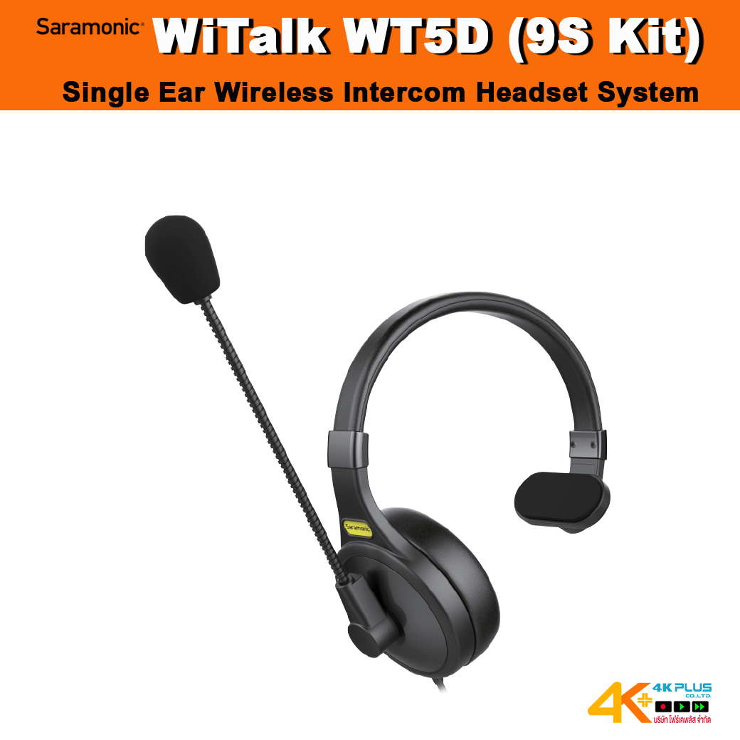 Saramonic WiTalk WT5D (9S Kit) Single Ear Wireless Intercom Headset System