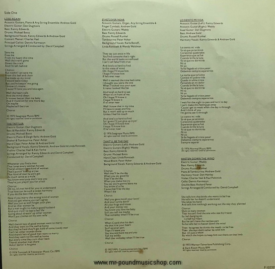 Linda Ronstadt - Hasten Down The Wind