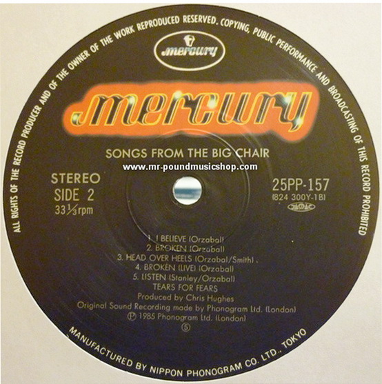 Tears For Fears - Songs From The Big Chair