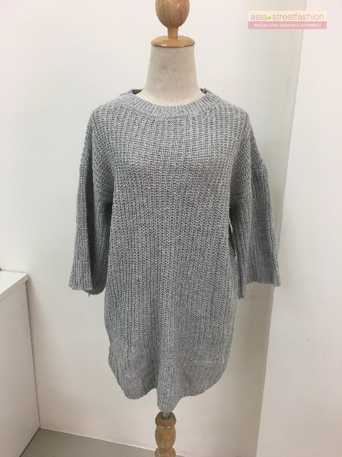 เสื้อไหมพรมตัวโคล่ง Sweater เกาหลีฝุดๆ ยืดได้เยอะ พร้อมส่ง