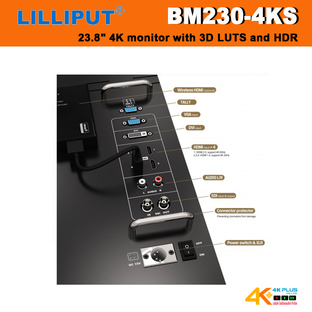 Lilliput BM230-4KS 23.8" 4K monitor with 3D LUTS and HDR