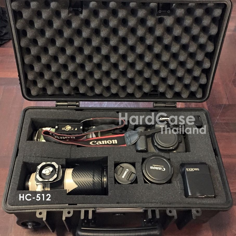 กระเป๋ากล้อง Hardcase ล้อลาก HARZ รุ่น HC-512 สีดำ ไส้โฟมลูกเต๋า