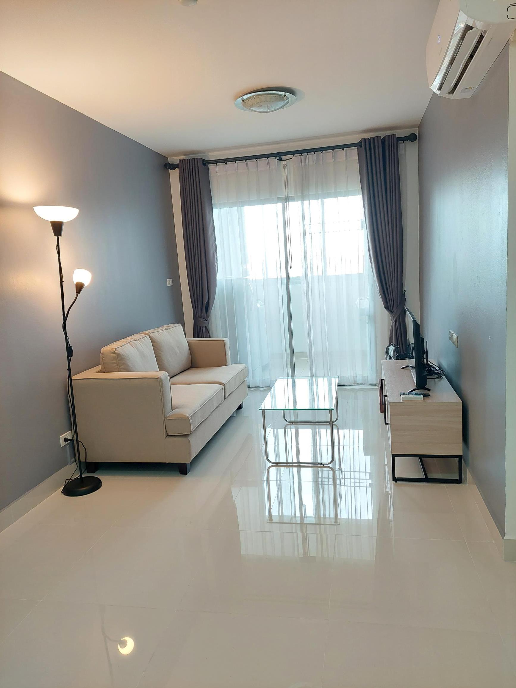 ขาย / เช่า คอนโด ซิตี้ โฮม รัชดา 10 City Home Ratchada 10 ขนาด 36 ตรม 1 ห้องนอน 1 ห้องนั่งเล่น อยู่ชั้น 8 หัวนอนหันไปทางทิศตะวันออก