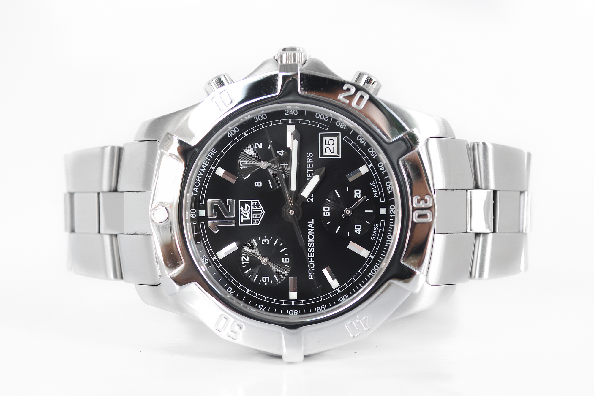 Tag Heuer S2000 Exclusive Chronograph King size หน้าดำ