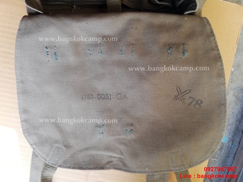 กระเป๋าทหารเชคโก กระเป๋าสะพาย ผ้าแคนวาส ของใหม่เก่าเก็บ สมบูรณ์ พร้อมใช้