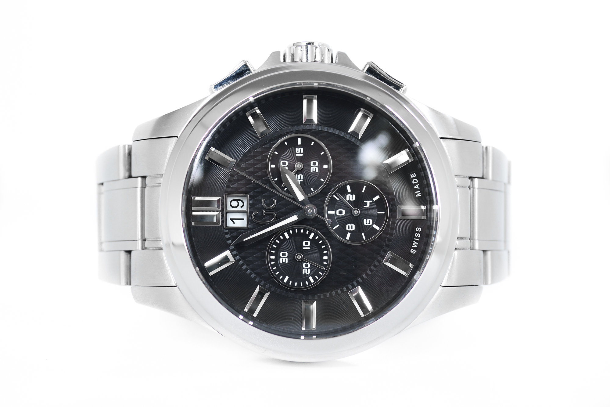 Guess Collection GC Swiss Made Chronograph หน้าดำ