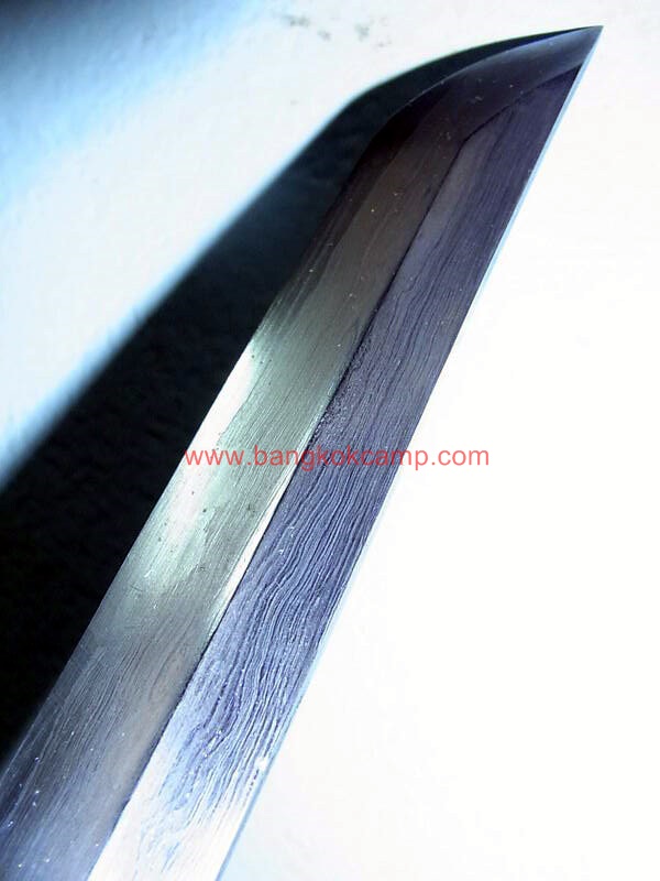 ดาบซามูไร ลายเสือ ขนาดกลาง ใบมีดเป็นเหล็กลาย (ใบมีดดามัสกัส)