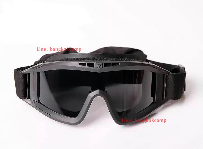 แว่นตา REVISION แว่นตากันลม แว่นกันฝุ่น (1ชุด มี3เลนส์ ) (มี3สี :ดำ เขียว ทราย)