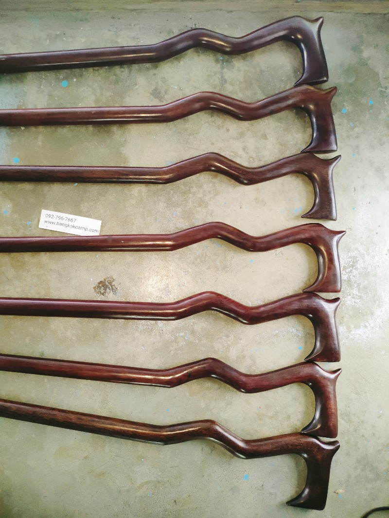 ไม้เท้า ไม้มะค่า ไม้ประดู่(ชุด9)