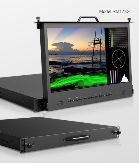 Neway RM173S 17.3" 1RU Pull-Out IPS Rack Mount Monitor