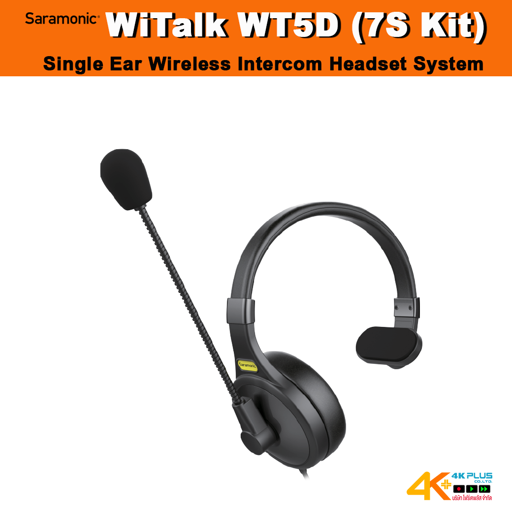 Saramonic WiTalk WT5D (7S Kit) Single Ear Wireless Intercom Headset System