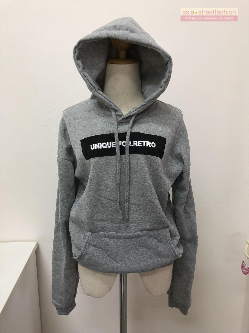 เสื้อกันหนาวฮู้ดดี้ แฟชั่นเกาหลี สีเทา น่ารักมากจ้า ผ้าเนื้อไม่หนาใส่ในไทยได้จ้า พร้อมส่ง งานจริงในภาพสุดท้าย สีเทา