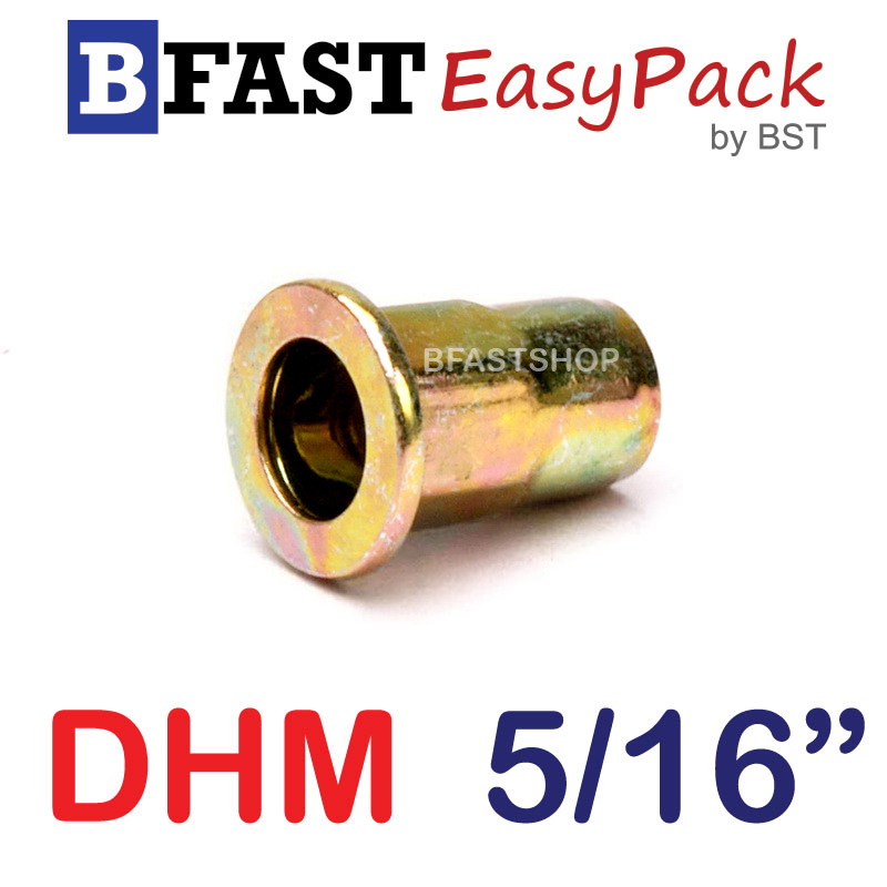 รีเวทนัท หัวแบนคอเหลี่ยม DHM 5/16" (3 ตัว/ถุง)