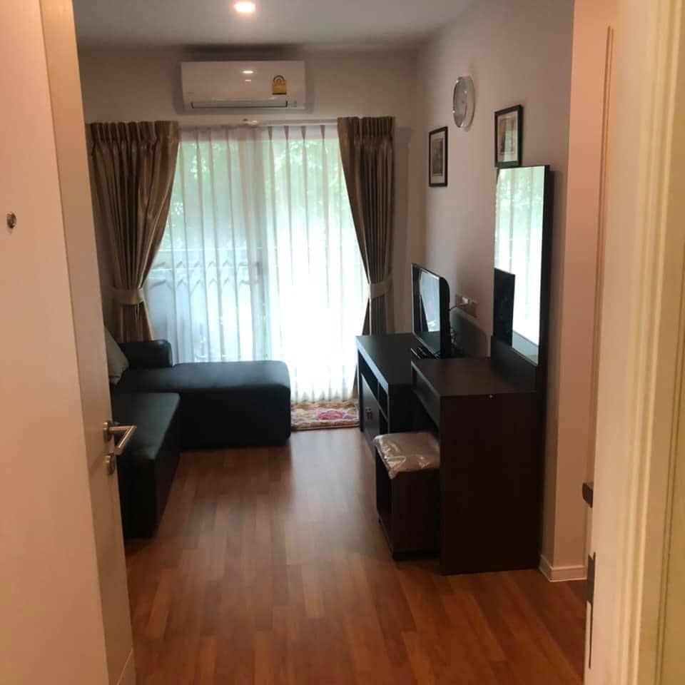 ให้เช่าคอนโด Lumpini Place Bangna Km.3 (ลุมพินี เพลส บางนา กม.3)หลังเซ็นทรัล 1 ห้องนอน ขนาด 26.13 ตรว. ตึก B ชั้น 2 ห้องมุม