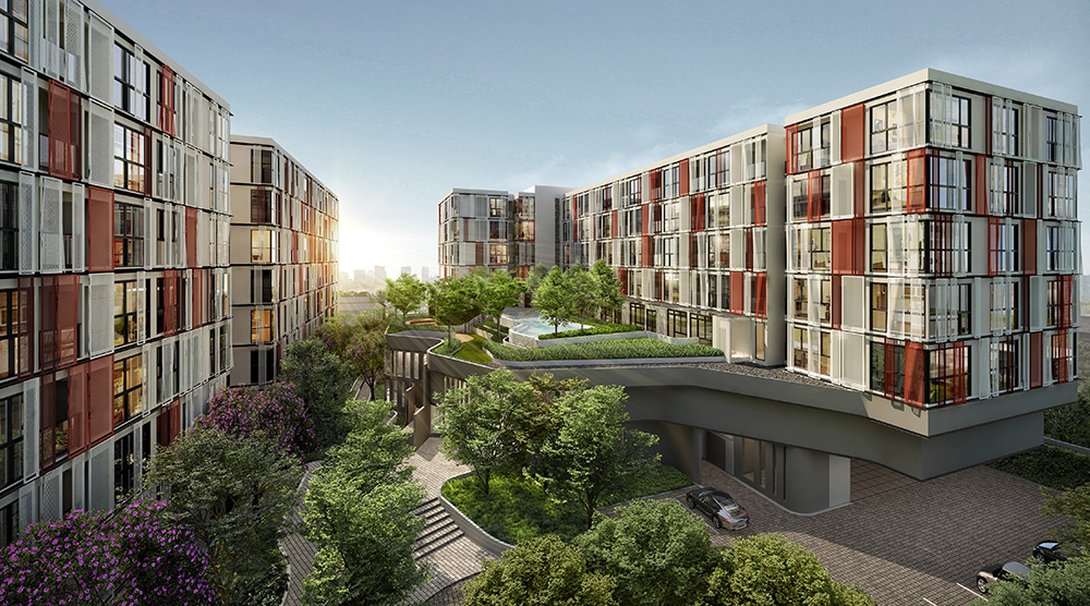 ให้เช่าคอนโด Taka Haus Ekamai 12 (ทากะ เฮาส์ เอกมัย 12) 2 ห้องนอน 2 ห้องน้ำ ขนาด 71ตรม