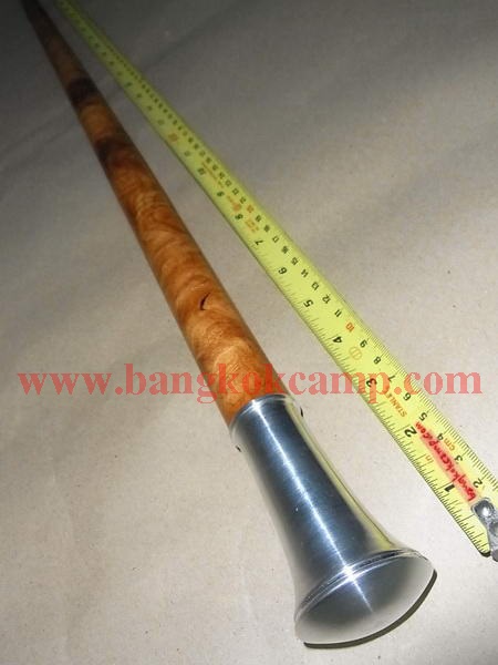 ไม้หายาก... ไม้ตะพด(ไม้ปุ่มมะค่า, ปมมะค่า) ลายสวยมาก หัว+ท้ายไททาเนียม หัวทรงป้าน