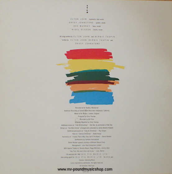 Elton John - Too Low For Zero
