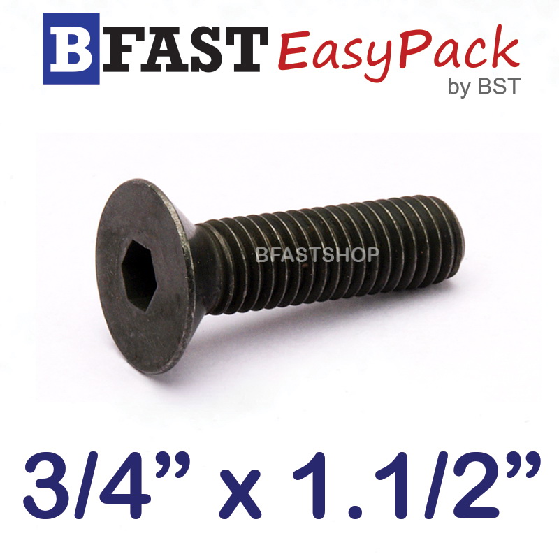 สกรูหัวจมเตเปอร์ดำ 3/4" x 1.1/2"