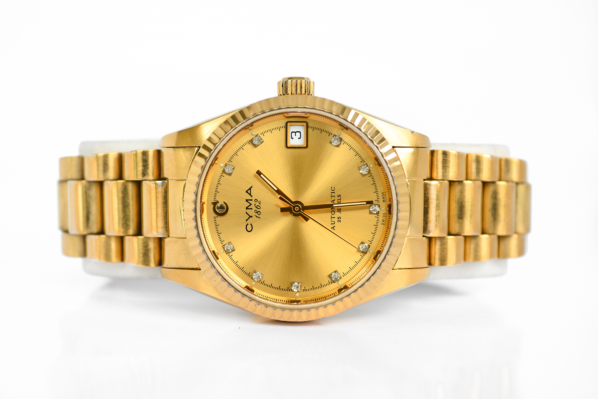 Cyma Boy Size Automatic เรือนทอง หลักพลอย