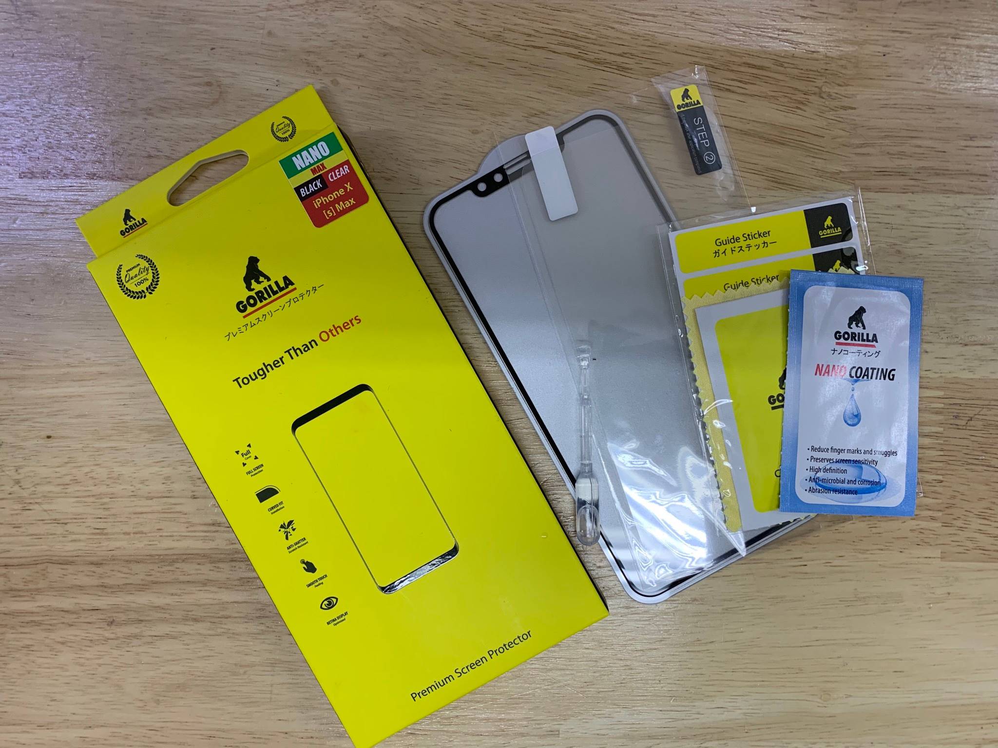 Gorilla Nano Max 9H - ฟิล์มกันรอย iPhone 11/11 Pro/11 Pro Max/X ,XS,,XR, XS MAX