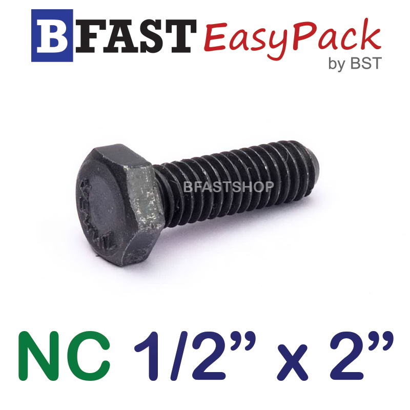 สกรู NC 1/2" x 2" (3 ตัว/ถุง) *เกลียวครึ่ง*