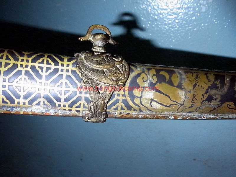 ดาบซามูไร ใบมีดเป็นเหล็กลาย (ใบมีดดามัสกัส) ลายเสือ