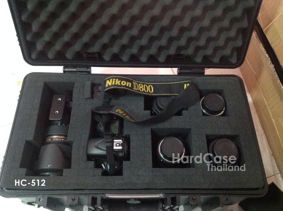 กระเป๋ากล้อง Hardcase ล้อลาก HARZ รุ่น HC-512 สีดำ ไส้โฟมลูกเต๋า