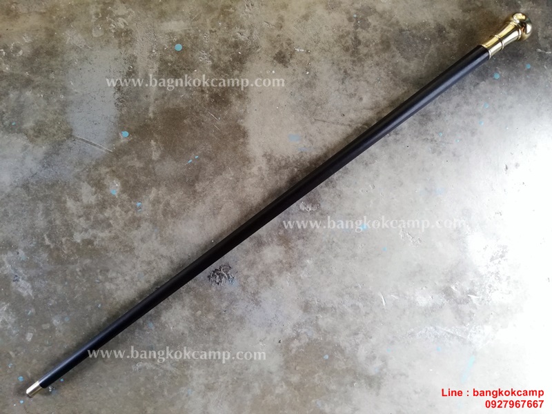 ไม้ตะพด (แบบ 22เงิน) หัวทองเหลือง ทรงแป้น ร.5