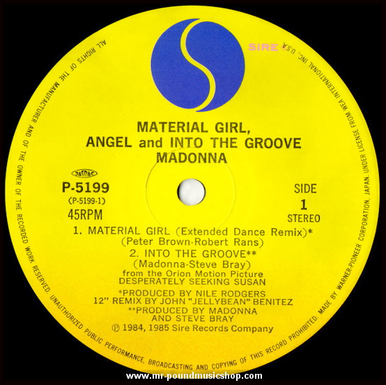 Madonna - Material Girl, Angel And Into The Groove